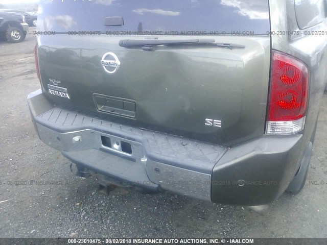 5N1AA08B84N744313 - 2004 NISSAN ARMADA SE/LE GREEN photo 6