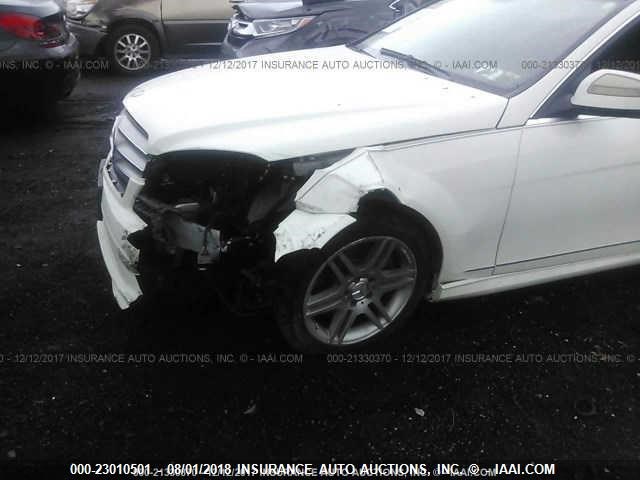 WDDGF56X98F052515 - 2008 MERCEDES-BENZ C 350 WHITE photo 6