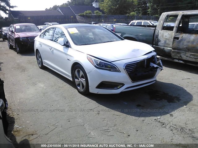 KMHE34L15GA017224 - 2016 HYUNDAI SONATA HYBRID/LIMITED WHITE photo 1