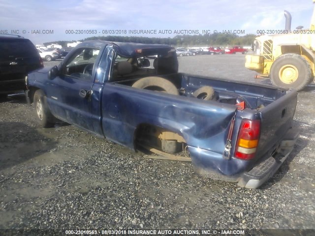 1GCEC14V5XZ107415 - 1999 CHEVROLET SILVERADO C1500 BLUE photo 3