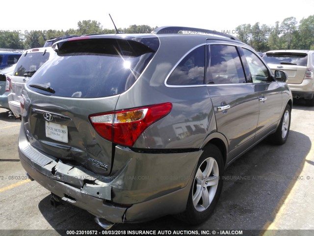 KM8NU73C78U048877 - 2008 HYUNDAI VERACRUZ GLS/SE/LIMITED GREEN photo 4