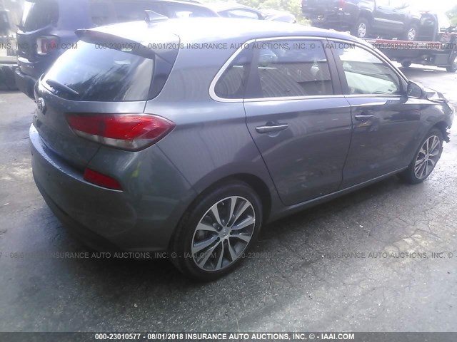 KMHH35LE1JU033058 - 2018 HYUNDAI ELANTRA GT GRAY photo 4