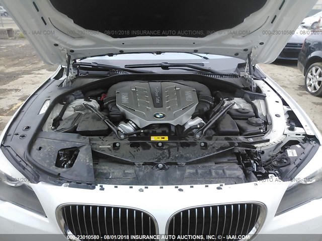 WBAKX8C56BC198091 - 2011 BMW 750 LI WHITE photo 10