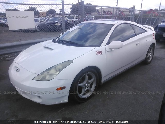 JTDDY32T3Y0030284 - 2000 TOYOTA CELICA GT-S WHITE photo 2