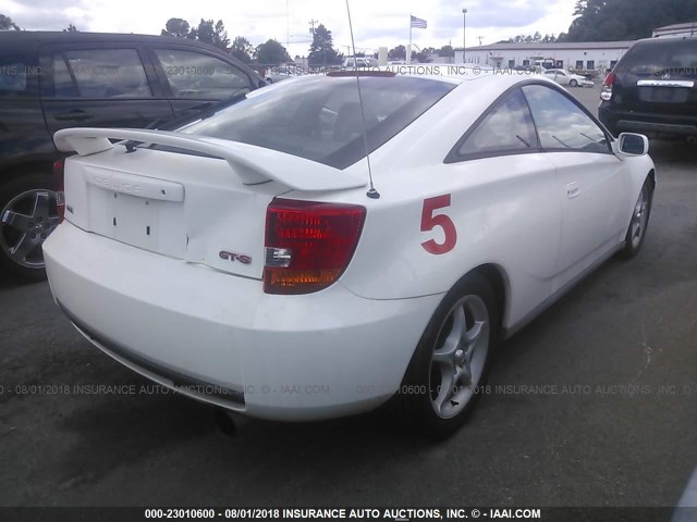 JTDDY32T3Y0030284 - 2000 TOYOTA CELICA GT-S WHITE photo 4