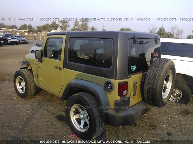 1C4AJWAG7DL656572 - 2013 JEEP WRANGLER SPORT GREEN photo 3