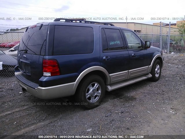 1FMFU18515LA02703 - 2005 FORD EXPEDITION EDDIE BAUER BLUE photo 4