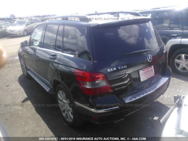 WDCGG8HB2CF828626 - 2012 MERCEDES-BENZ GLK 350 4MATIC BLACK photo 3