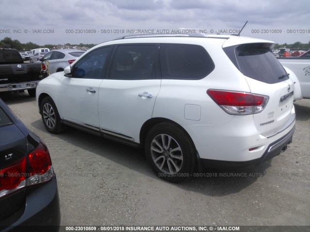 5N1AR2MN5EC616810 - 2014 NISSAN PATHFINDER S/SV/SL/PLATINUM WHITE photo 3