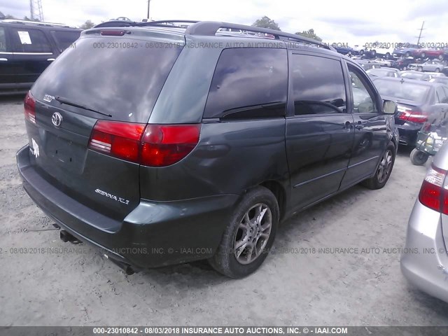 5TDZA22C04S207157 - 2004 TOYOTA SIENNA XLE/XLE LIMITED GREEN photo 4