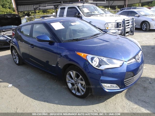 KMHTC6ADXHU310391 - 2017 HYUNDAI VELOSTER BLUE photo 1