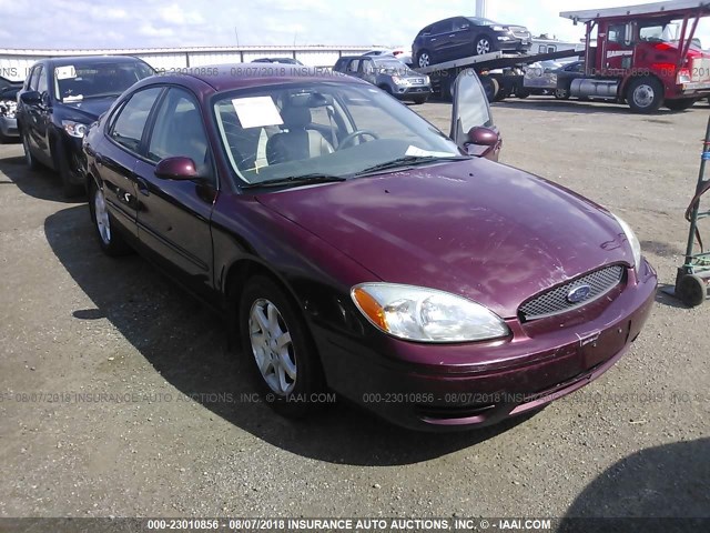 1FAFP56U57A184200 - 2007 FORD TAURUS SEL RED photo 1