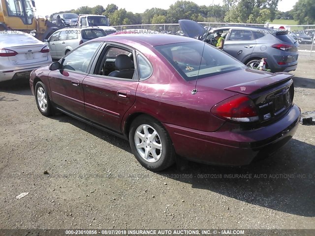 1FAFP56U57A184200 - 2007 FORD TAURUS SEL RED photo 3