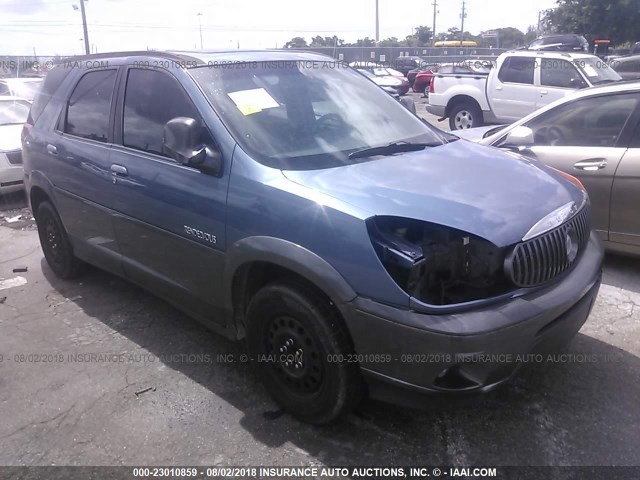 3G5DA03E22S597127 - 2002 BUICK RENDEZVOUS CX BLUE photo 1