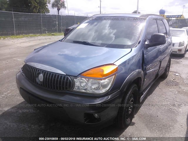 3G5DA03E22S597127 - 2002 BUICK RENDEZVOUS CX BLUE photo 6