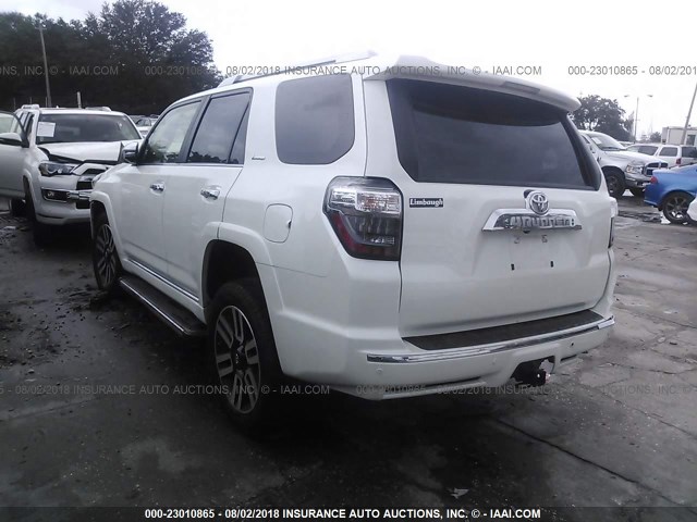 JTEBU5JR1E5160661 - 2014 TOYOTA 4RUNNER SR5/LIMITED/TRAIL WHITE photo 3