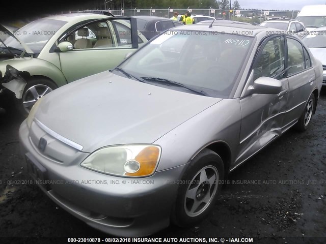 JHMES96693S032372 - 2003 HONDA CIVIC HYBRID GOLD photo 2