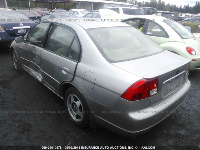 JHMES96693S032372 - 2003 HONDA CIVIC HYBRID GOLD photo 3