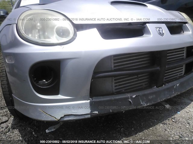 1B3AS66S54D578430 - 2004 DODGE NEON SRT-4 SILVER photo 6