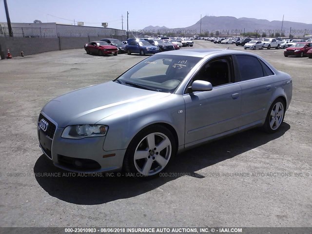 WAUBF78E18A162495 - 2008 AUDI A4 GRAY photo 2