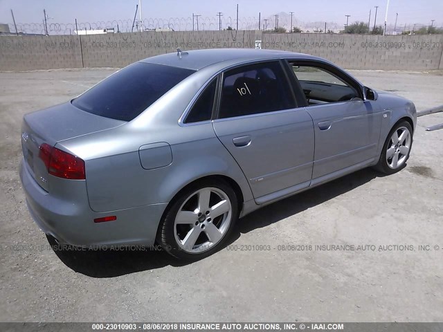 WAUBF78E18A162495 - 2008 AUDI A4 GRAY photo 4