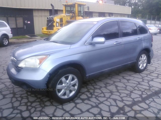 5J6RE38768L009219 - 2008 HONDA CR-V EXL BLUE photo 2