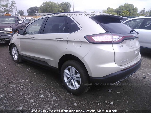 2FMPK4J89JBB24932 - 2018 FORD EDGE SEL GOLD photo 3