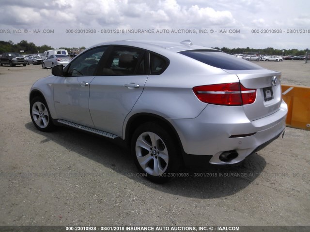 5UXFG2C58CL779660 - 2012 BMW X6 XDRIVE35I SILVER photo 3