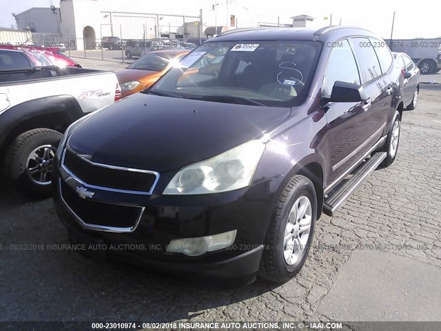 1GNER13D99S176327 - 2009 CHEVROLET TRAVERSE LS MAROON photo 2