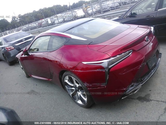 JTHHP5AYXJA000789 - 2018 LEXUS LC 500 RED photo 3