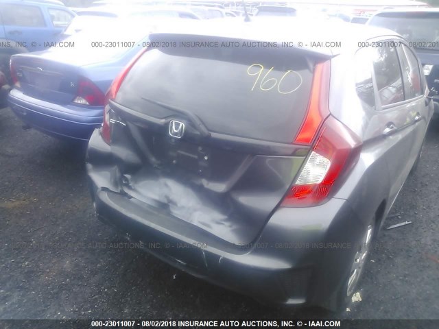 3HGGK5H56FM784214 - 2015 HONDA FIT LX GRAY photo 6