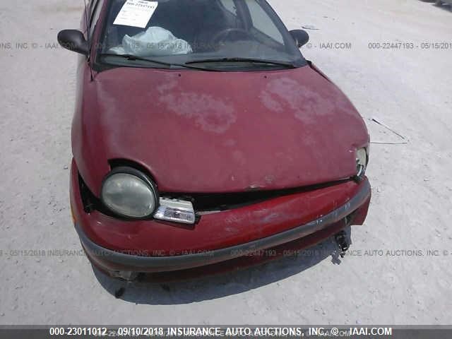 1B3ES67C9SD559269 - 1995 DODGE NEON SPORT RED photo 6