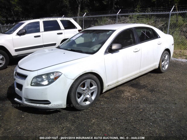1G1ZG57B99F167046 - 2009 CHEVROLET MALIBU LS WHITE photo 2