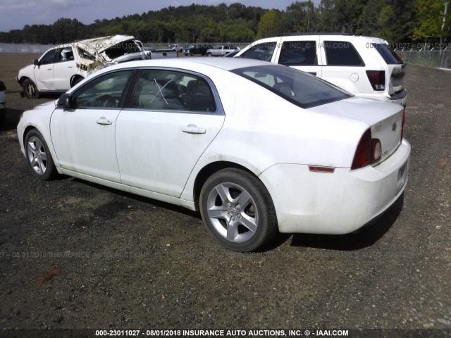 1G1ZG57B99F167046 - 2009 CHEVROLET MALIBU LS WHITE photo 3