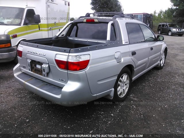 4S4BT62C537111600 - 2003 SUBARU BAJA SPORT SILVER photo 4