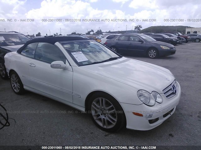 WDBTK56F78T095603 - 2008 MERCEDES-BENZ CLK 350 WHITE photo 1