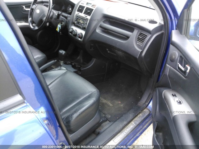 KNDJE723X77438998 - 2007 KIA SPORTAGE EX/LX BLUE photo 5