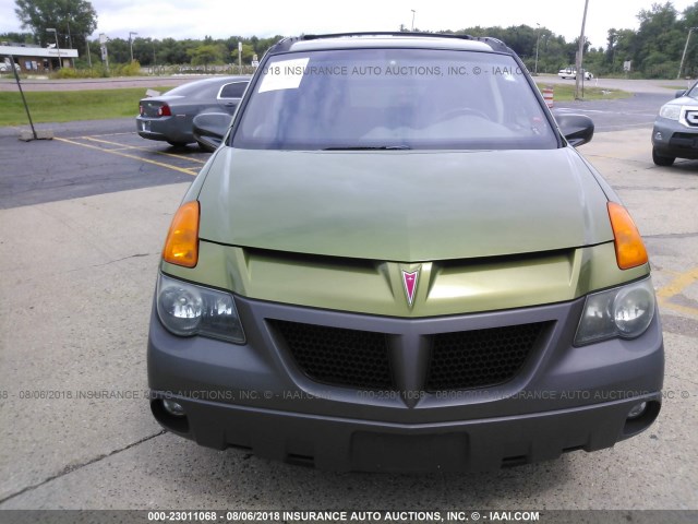 3G7DA03E81S519781 - 2001 PONTIAC AZTEK GREEN photo 6