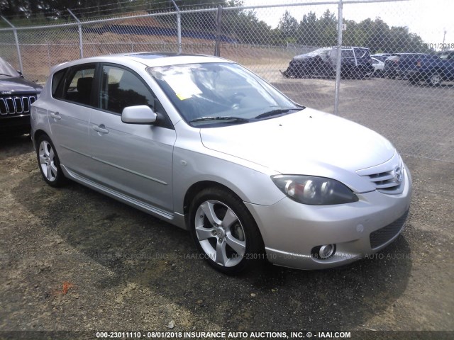 JM1BK343041101970 - 2004 MAZDA 3 HATCHBACK SILVER photo 1