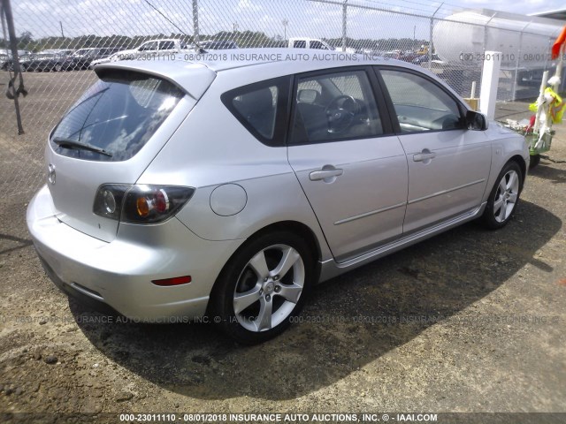 JM1BK343041101970 - 2004 MAZDA 3 HATCHBACK SILVER photo 4