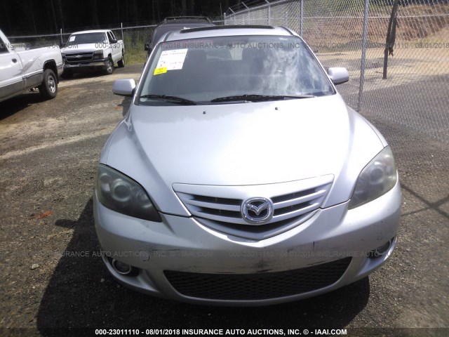 JM1BK343041101970 - 2004 MAZDA 3 HATCHBACK SILVER photo 6