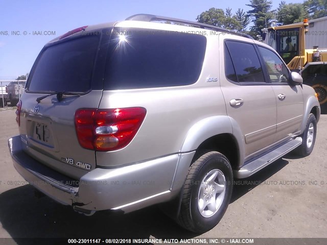 5TDBT44A72S073425 - 2002 TOYOTA SEQUOIA SR5 GOLD photo 4