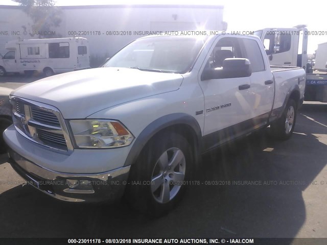 1D7RB1GT2BS570294 - 2011 DODGE RAM 1500 WHITE photo 2