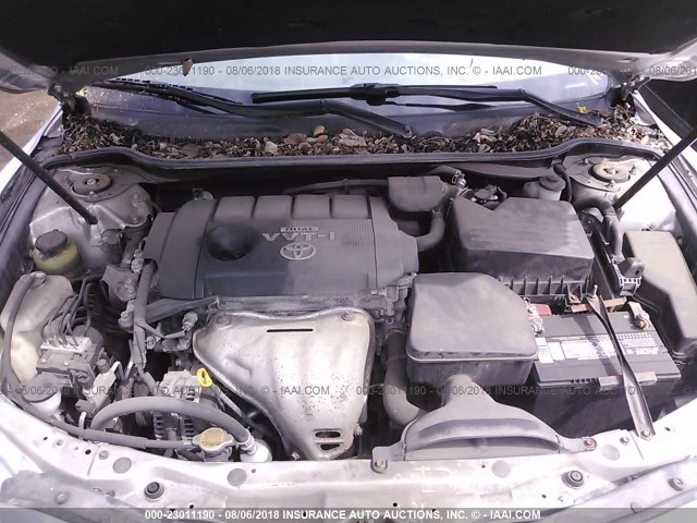 4T1BF3EK0AU070591 - 2010 TOYOTA CAMRY SE/LE/XLE SILVER photo 10