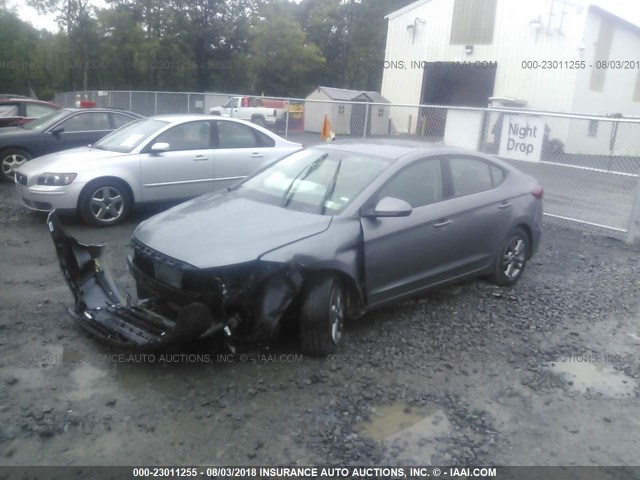 5NPD84LF7JH327257 - 2018 HYUNDAI ELANTRA SEL/VALUE/LIMITED GRAY photo 2