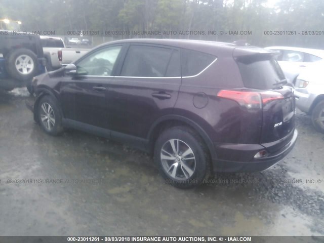 2T3RFREV7JW704529 - 2018 TOYOTA RAV4 ADVENTURE/XLE 紫色 照片 3