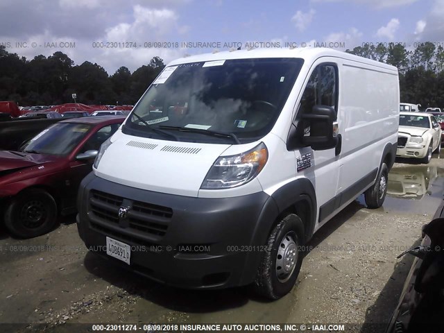 3C6TRVAGXHE531339 - 2017 RAM PROMASTER 1500 1500 STANDARD WHITE photo 2