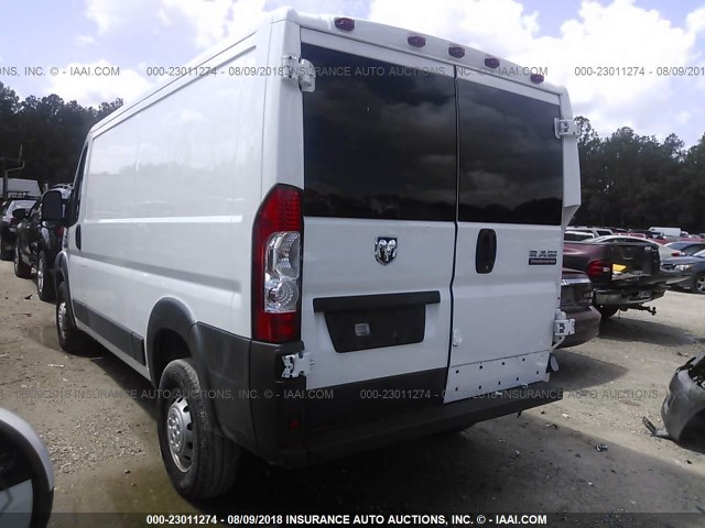 3C6TRVAGXHE531339 - 2017 RAM PROMASTER 1500 1500 STANDARD WHITE photo 3