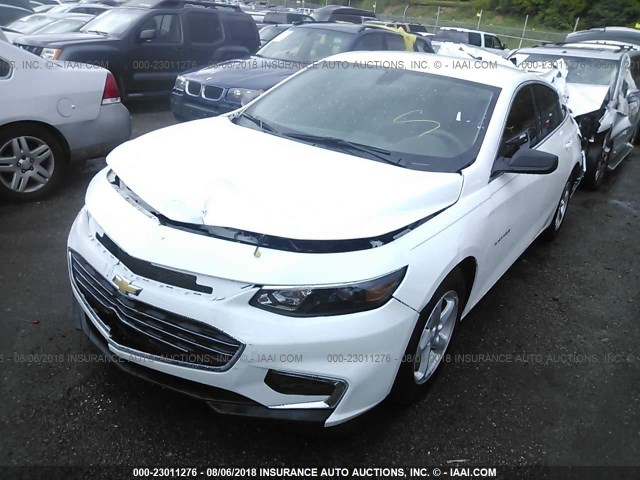 1G1ZC5ST3HF228000 - 2017 CHEVROLET MALIBU LS WHITE photo 2