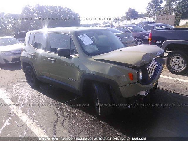 ZACCJAAT0FPB53471 - 2015 JEEP RENEGADE SPORT GREEN photo 1